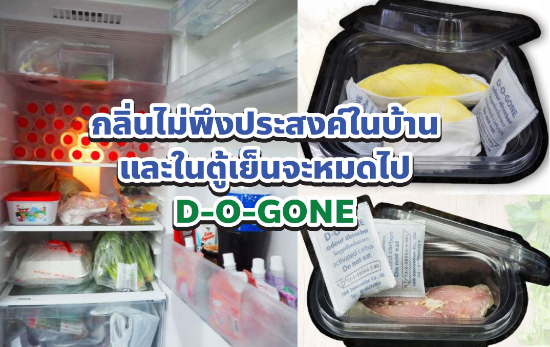 กลิ่นไม่พึงประสงค์ในบ้านและในตู้เย็นจะหมดไป D-O-GONE